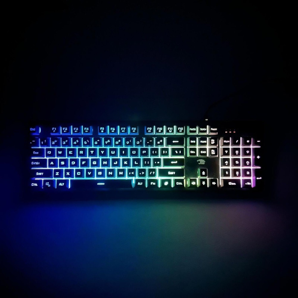 iBuyPower RGB Gaming Keyboard Rainbow Color Light Up Wired USB KB-IBP-014